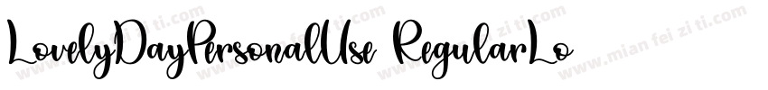 LovelyDayPersonalUse RegularLoveya字体转换
